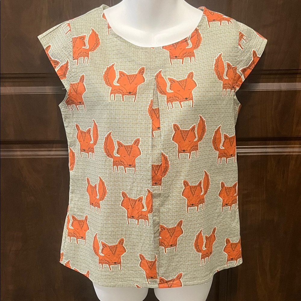 SM Wardrobe Fox Print Blouse